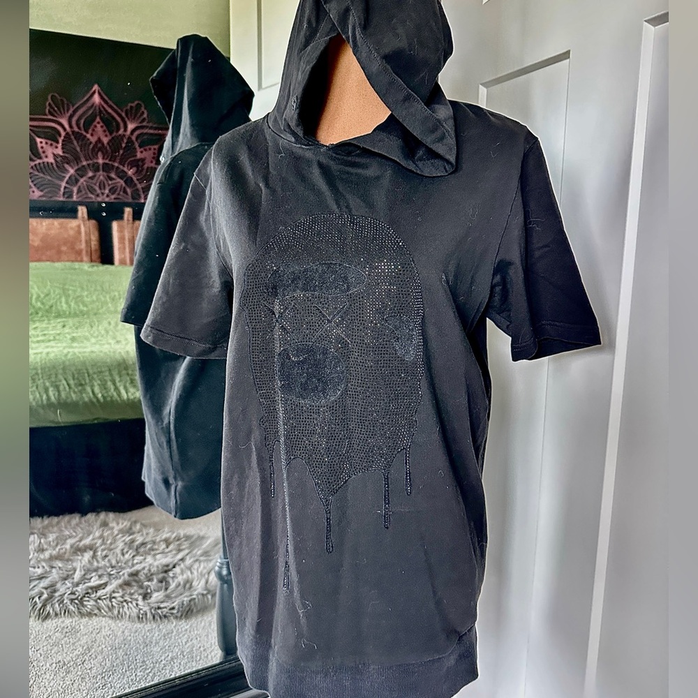 Hudson Outerwear x A Bathing Ape short sleeve hoodie crystal-stud size S -A
